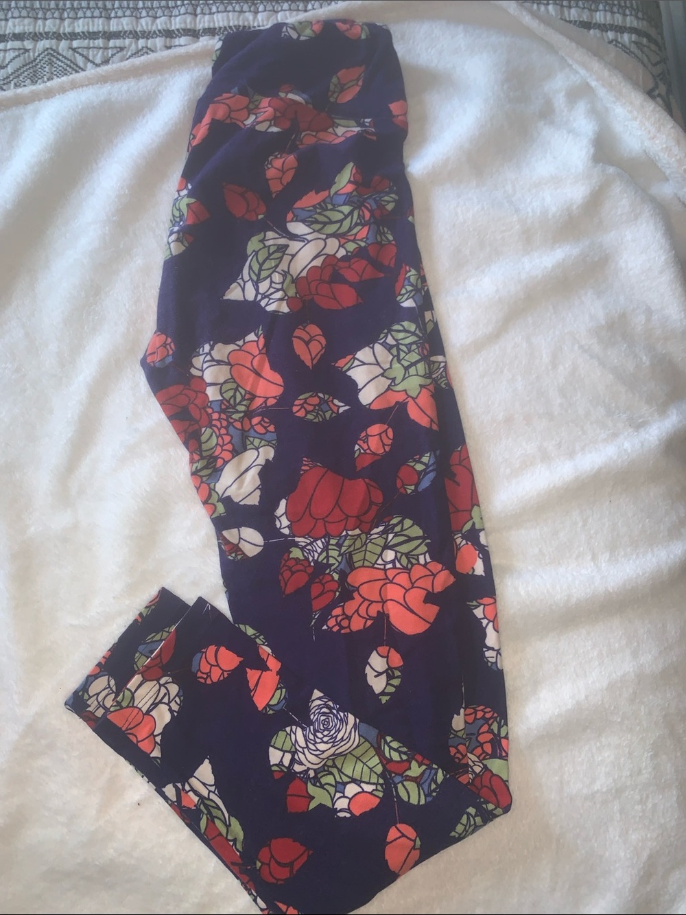 LuLaroe stained glass navy leggings